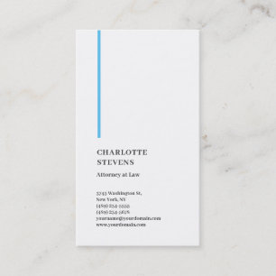 Attorney at Law Trendy Minimalist Elegant Simple Business Card