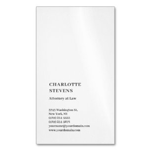 Attorney at Law Trendy Minimalist Elegant Simple Magnetic Business Card