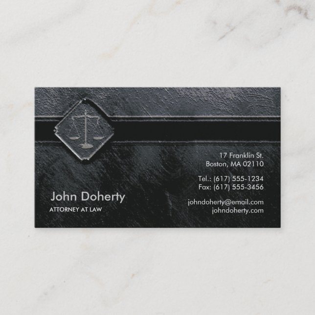 ATTORNEY AT LAW | Unique Business Card (Front)