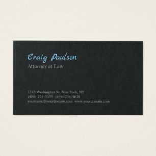 Attorney at Law Unique Special Black Profile Card