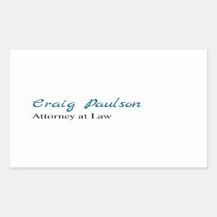 Attorney at Law Unique Special Minimalist Rectangular Sticker