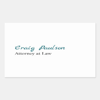Attorney at Law Unique Special Minimalist Rectangular Sticker