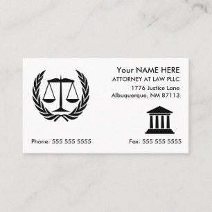 Attorney at Law White Appointment Business Card