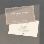 Attorney Beige Linen Elegant Professional Business Card<br><div class="desc">Traditional,  classy design with simple border and digital image of soft beige textured linen background. An understated,  yet sophisticated card also excellent for executives,  accountants,  realtors,  writers,  financial advisors,  small business owners and  entrepreneurs.  Easily customisable. Original design by Maura Reed.</div>