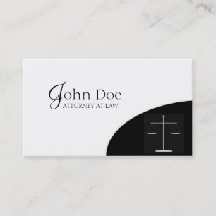 Attorney Black/LtGrey Corner Business Card
