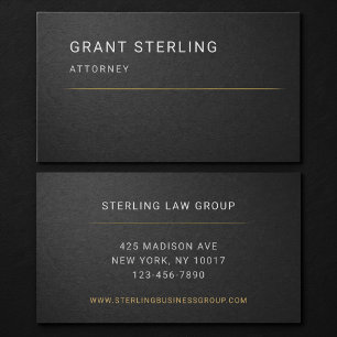 Attorney Black Professional Business Card