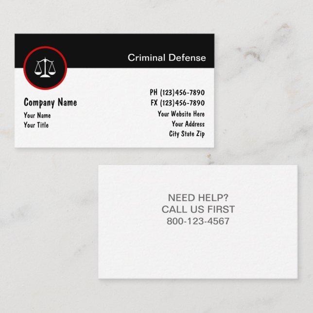 Attorney Business Cards (Front/Back)