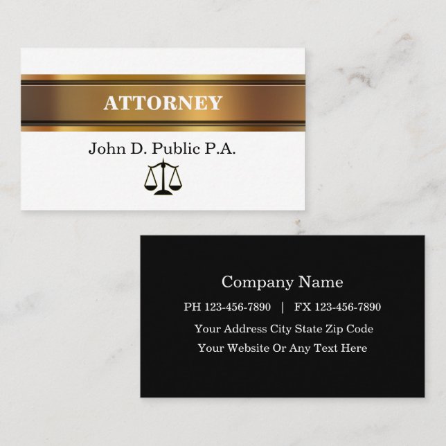 Attorney Business Cards (Front/Back)