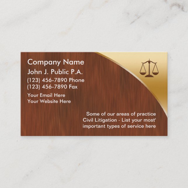 Attorney Business Cards (Front)