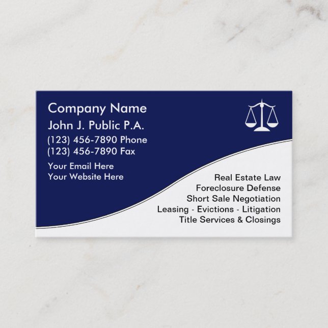 Attorney Business Cards (Front)