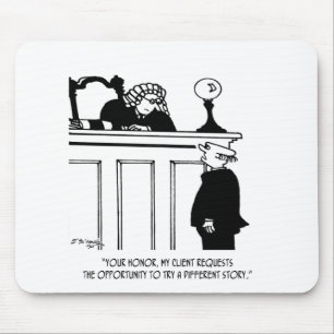 Attorney Cartoon 5496 Mouse Mat