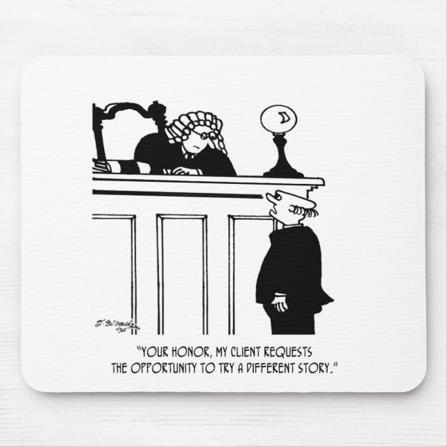 Attorney Cartoon 5496 Mouse Mat (Front)