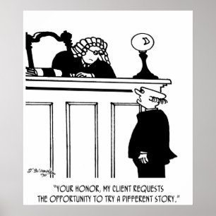 Attorney Cartoon 5496 Poster