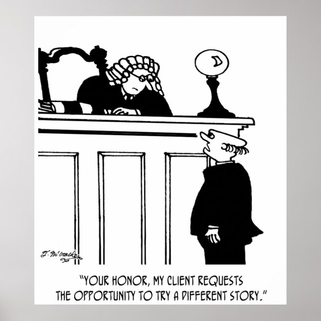 Attorney Cartoon 5496 Poster (Front)