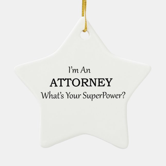 Attorney Ceramic Tree Decoration (Back)