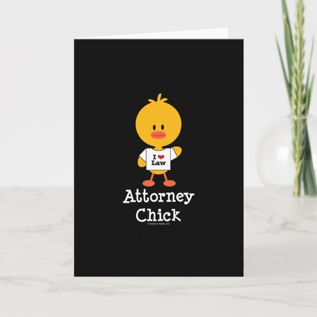 Attorney Chick Greeting Card (Front)