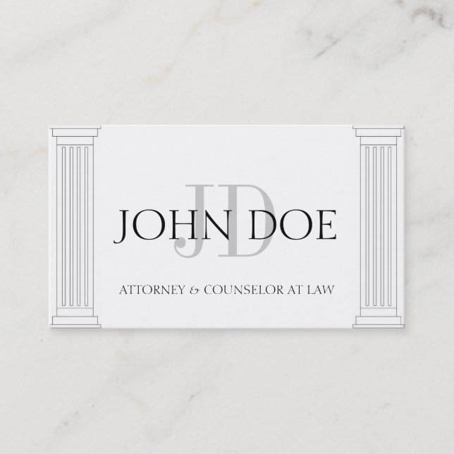Attorney Columns W/W Business Card (Front)