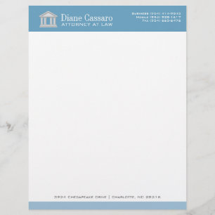 Attorney Cosmos Blue Letterhead