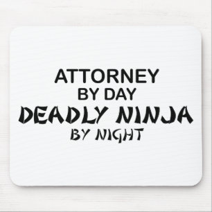 Attorney Deadly Ninja by Night Mouse Mat