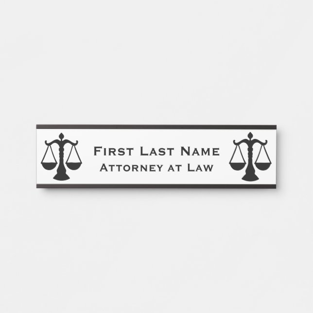 Attorney Door Sign Signs Lawyer (Front)
