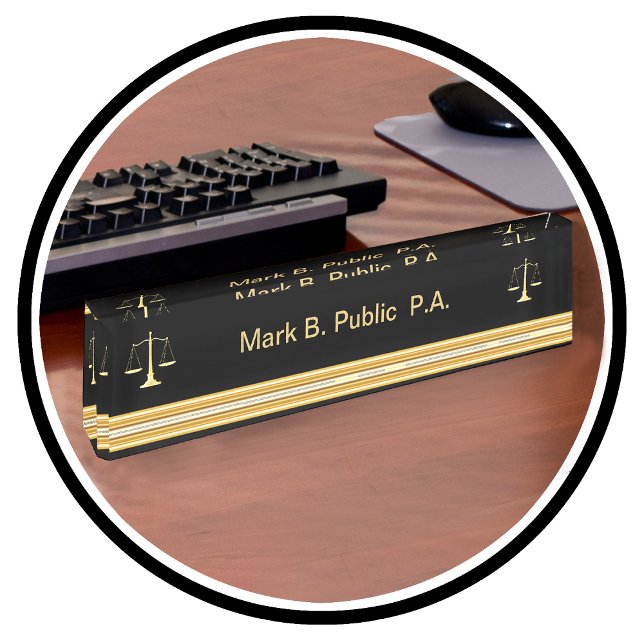 Attorney Executive Desk Name Plates (Creator Uploaded)