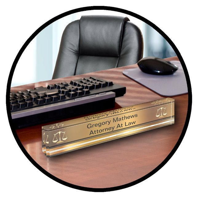 Attorney Executive Desk Name Plates (Creator Uploaded)