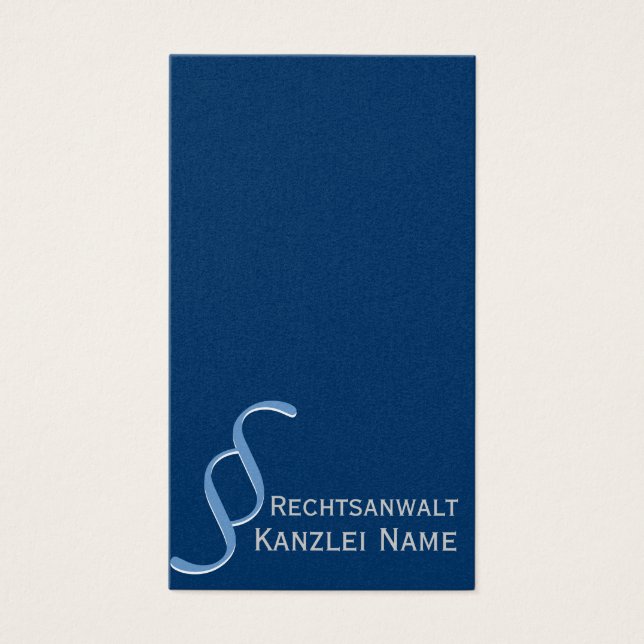 attorney for business cards navy (Front)