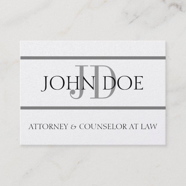 Attorney G Stripe W/W Oversized Platinum Card (Front)