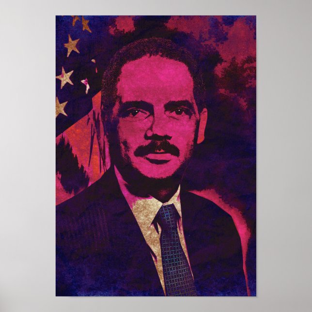 Attorney General Eric Holder Pop Art Poster (Front)