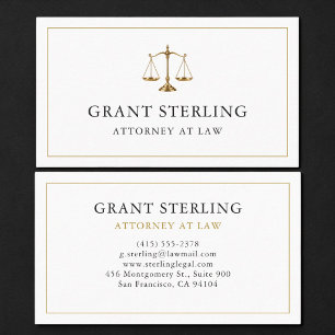 Attorney Justice Scales Professional Business Card
