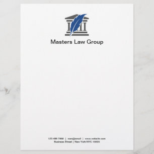 Attorney Law Office Business Stationary Template Custom Letterhead
