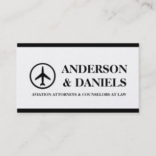 Attorney Lawyer Aeroplane Airline Aviation Law Business Card