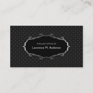 Attorney Lawyer Black Silver Professional Business Card