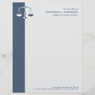 Attorney / Lawyer - Blue letterhead
