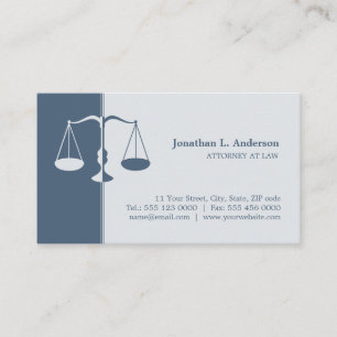 Attorney Lawyer (Blue) Professional business card