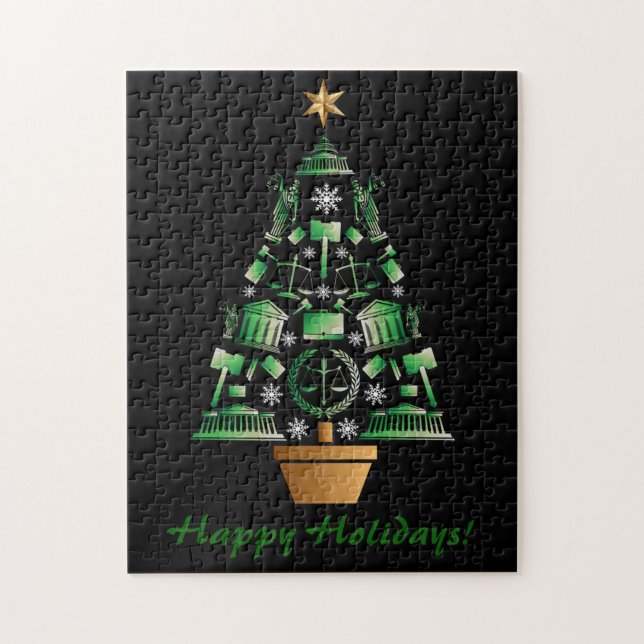 Attorney Lawyer Christmas Tree Jigsaw Puzzle (Vertical)