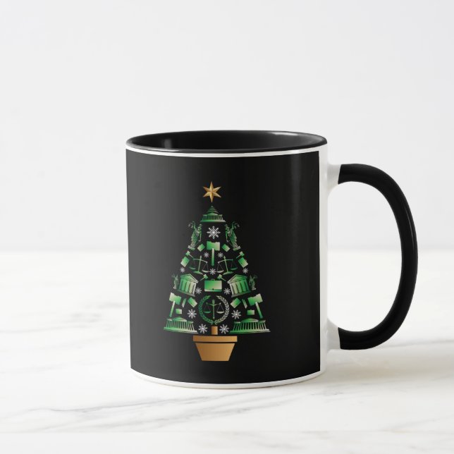 Attorney Lawyer Christmas Tree Mug (Right)