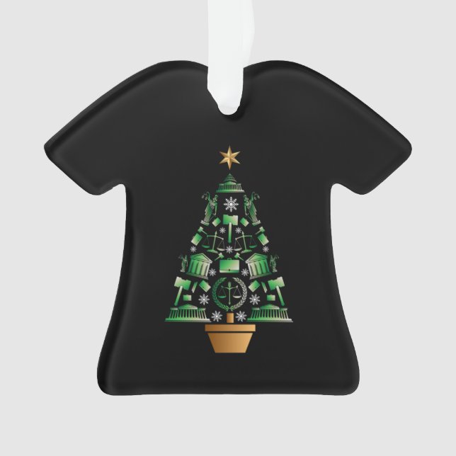 Attorney Lawyer Christmas Tree Ornament (Front)