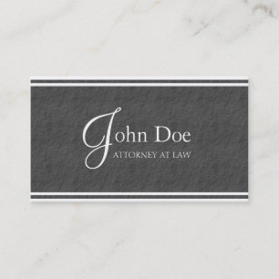 Attorney Lawyer Elegant Grey Slate White Stripes Business Card