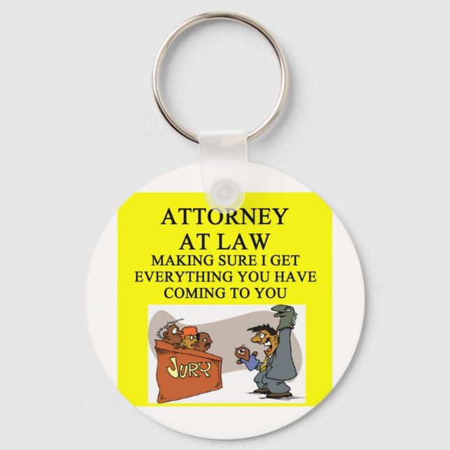 attorney lawyer joke key ring (Front)
