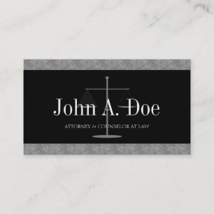 Attorney Lawyer Law Firm Blue Marble Black Banner Business Card