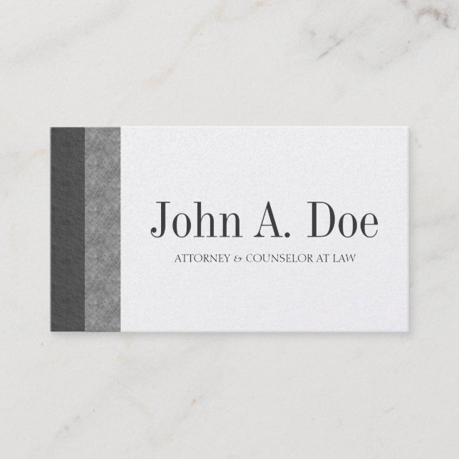 Attorney Lawyer Law Firm Marble & Slate Borders Business Card (Front)