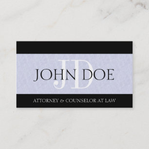 Attorney Lawyer Law Firm Monogram Light Blue Sky Business Card