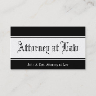 Attorney Lawyer Law Firm Monogram Roman Platinum Business Card