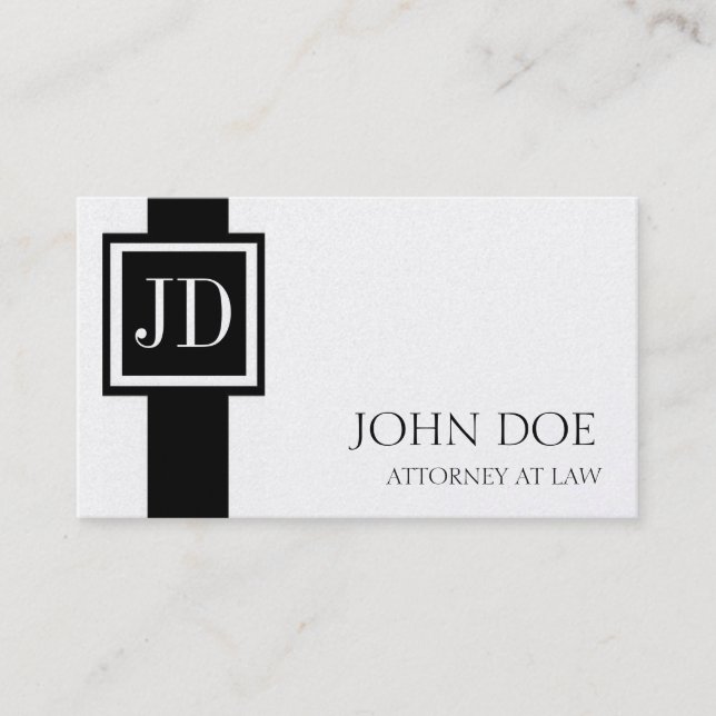 Attorney Lawyer Monogram - Available Letterhead - Business Card (Front)