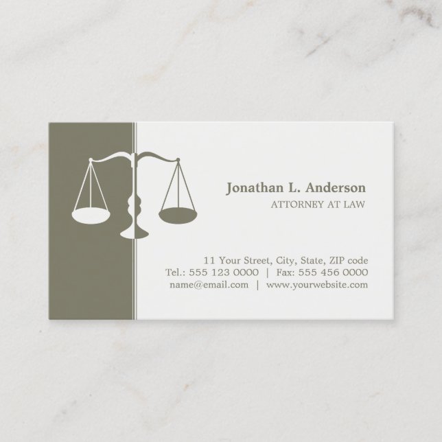Attorney / Lawyer Professional business card (Front)