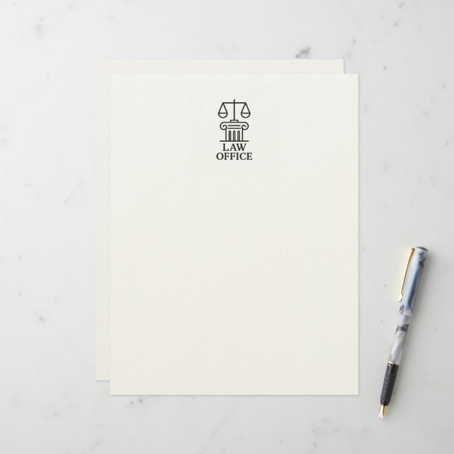 Attorney & Legal Design Custom Letterhead (Front/Back In Situ)
