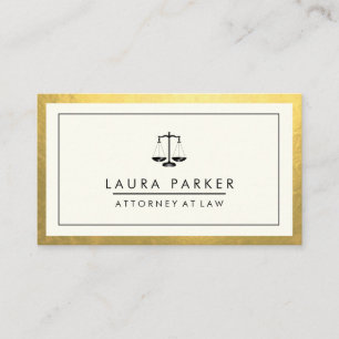 Attorney Legal Lawyer Gold Scale Professional  Business Card