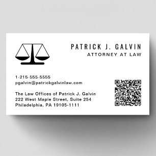 Attorney Legal Professional QR Code Business Card