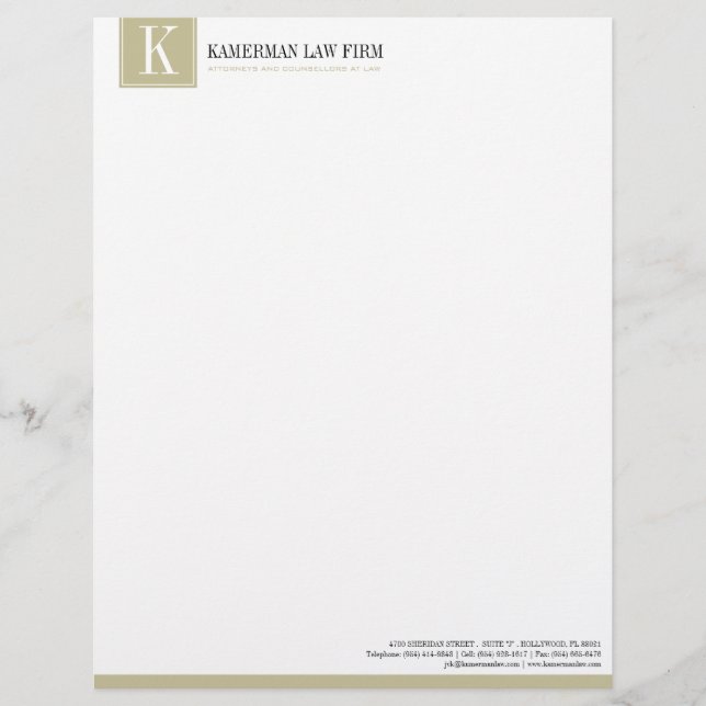 Attorney Letterhead (Front)